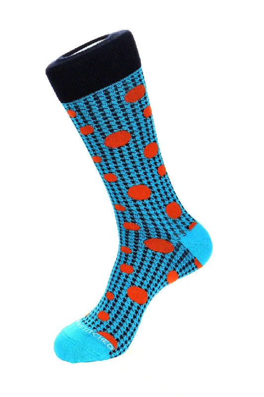 Women's leather - look socks for an edgy styleCircle Herringbone Sock