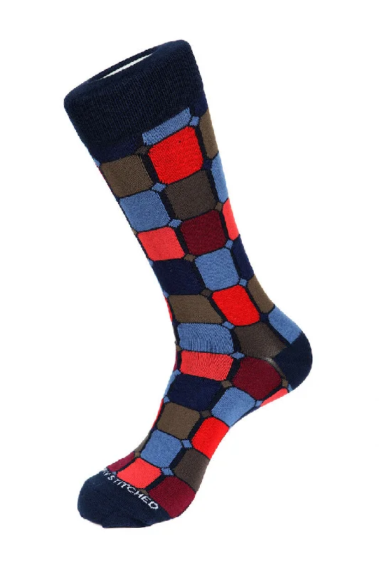 Women's spandex - infused socks for stretchStain Glass Sock