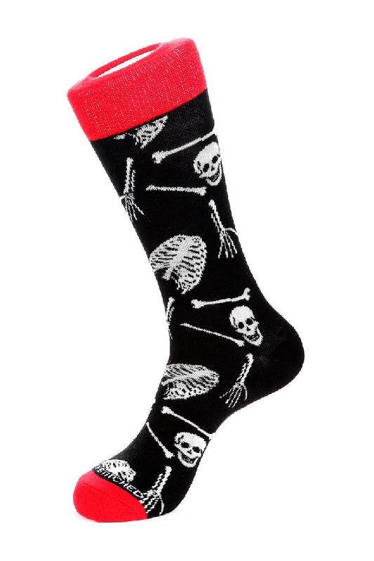 Women's cotton blend socks for breathabilitySkulls & Bones Sock