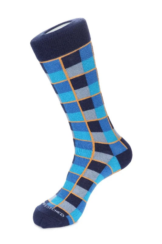 Women's cushioned sole socks for shock absorptionChecker Grid Sock