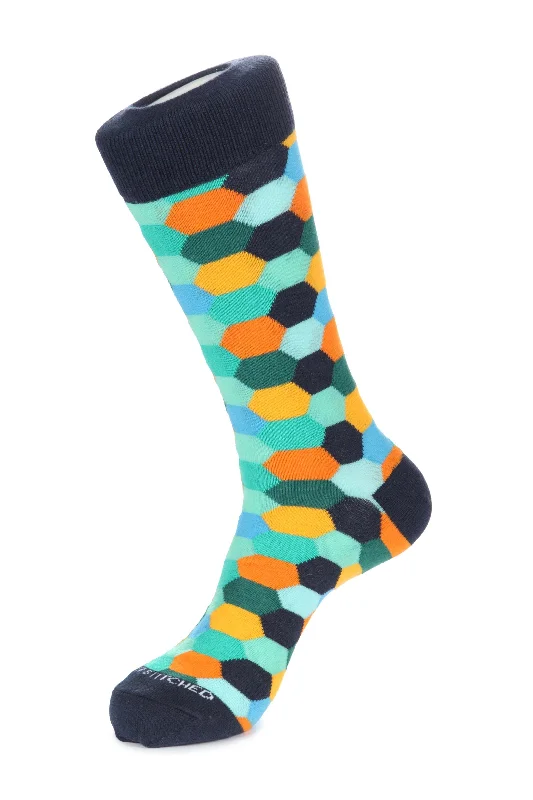 Women's ribbed knee - high socks for a classic lookHoney Comb Sock