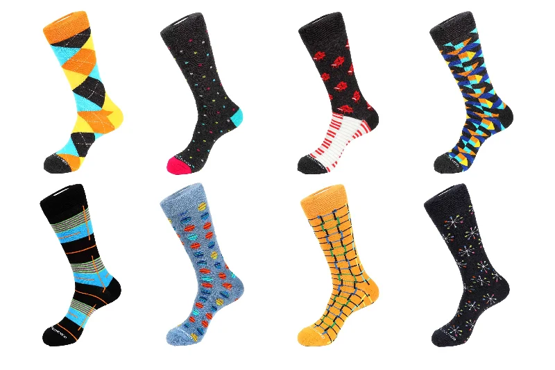 Women's knee - high socks with lace trim8 Pair Combo Pack Socks