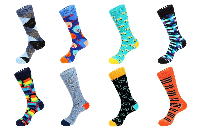 Women's knee - high socks with lace trim8 Pair Combo Pack Socks