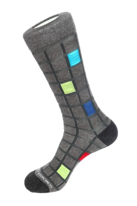 Women's knee - high socks with lace trimBox on Box Sock