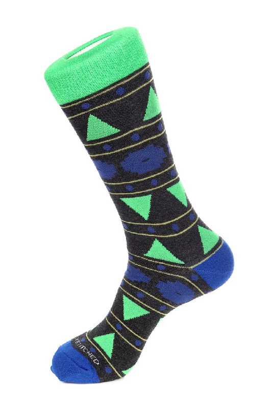 Women's thigh - high socks in a fishnet patternMixed Triangle Sock