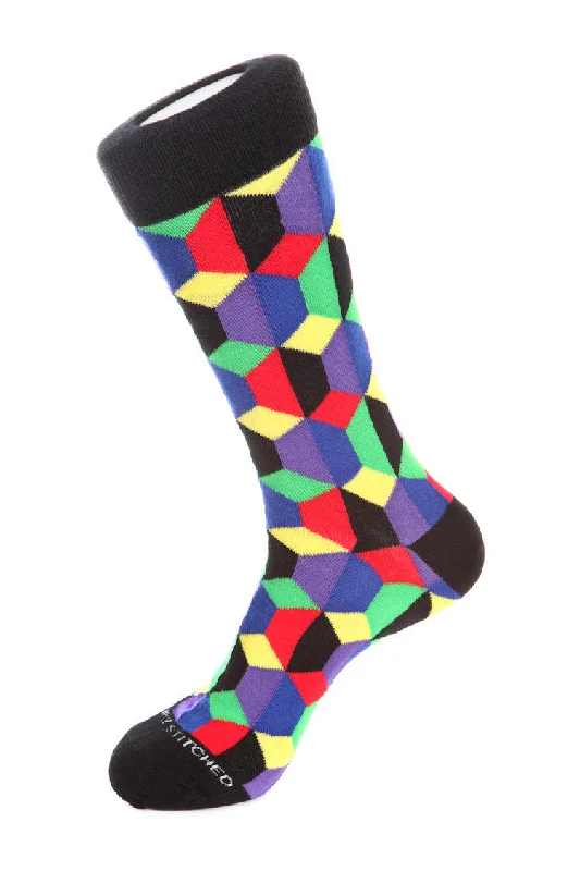 Women's hypoallergenic socks for sensitive skinGeo Blocks Sock