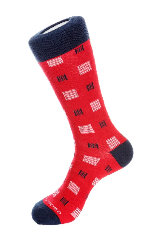 Women's cushioned sole socks for shock absorptionScattered Squares Sock