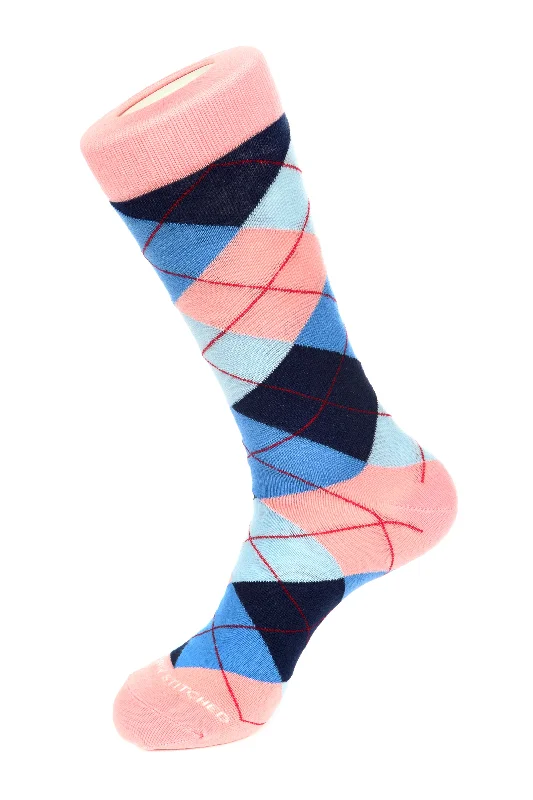 Women's satin - trimmed socks for a touch of eleganceARGYLE