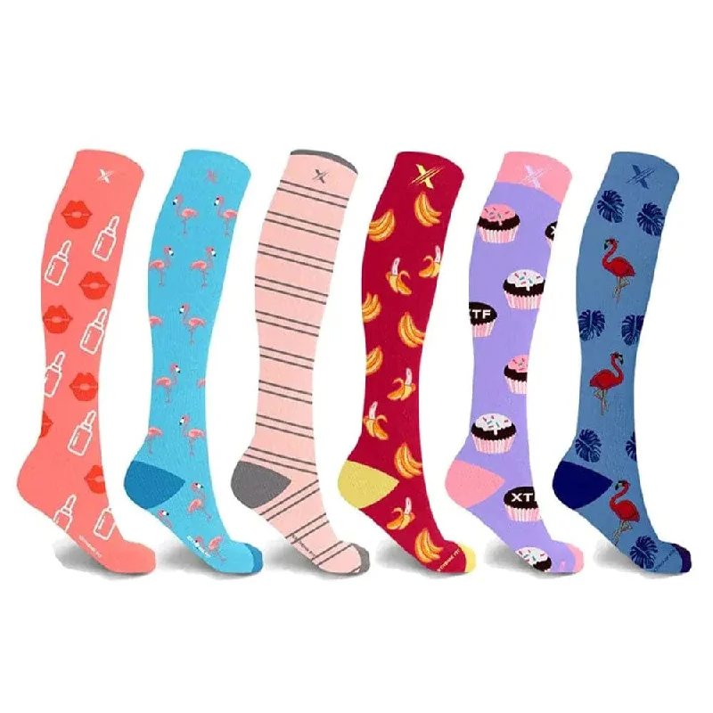 Women's adjustable - fit socks for a customized feelWomen's Collection Compression Socks (6-Pairs) Women's adjustable - fit socks for a customized feelWomen's Collection Compression Socks (6-Pairs)