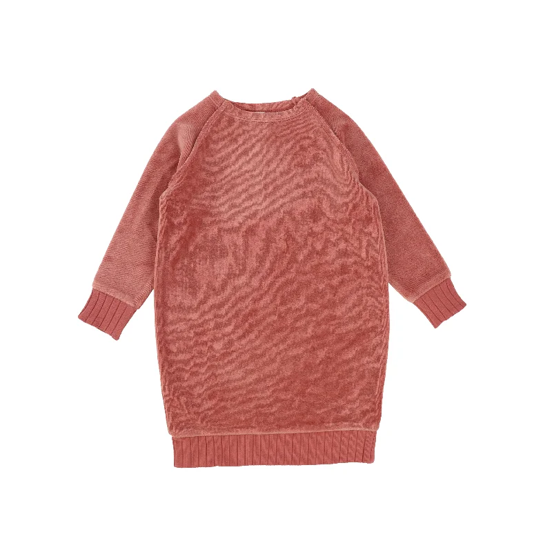 Women's Crocodile Print TightsAnalogie Velour Dress - Sunset Rose AW20