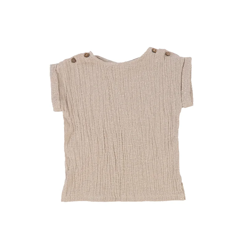 Cotton Tights for ComfortAnalogie Boys Boxy Shirt - Taupe