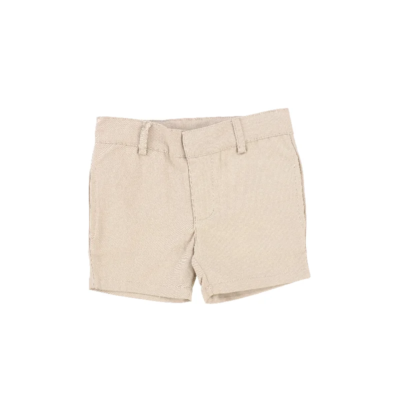 Tights for Professional WearLil Legs Boys Flat Cotton Dress Shorts - Taupe