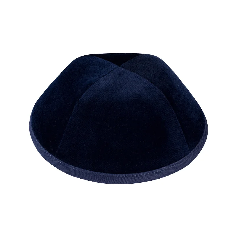 Women's Knee-High Tightsikippah Velvet Yarmulka - Navy