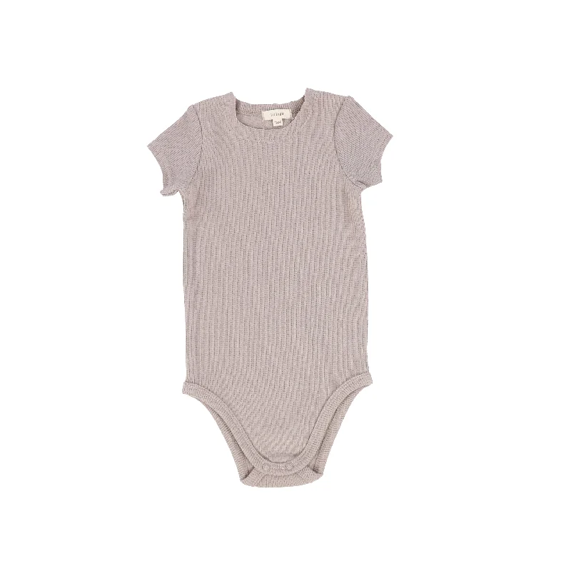 Eco-Friendly Tights for WomenLil Legs Ribbed Short Sleeve Onesie - Taupe