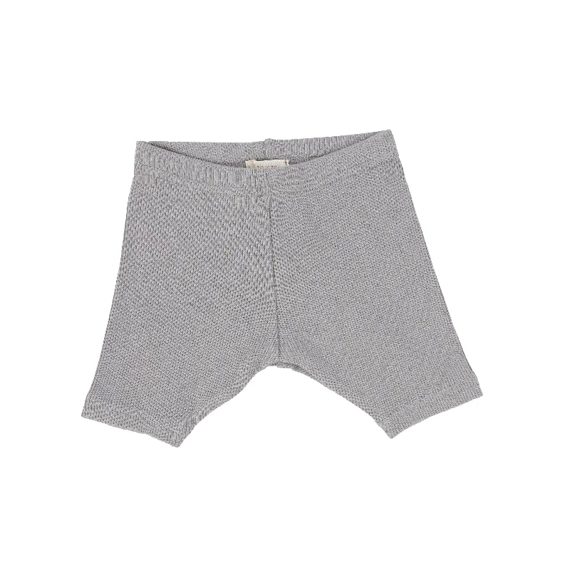 Women's Tights with Lace TrimLil Legs Ribbed Shorts - Dark Grey