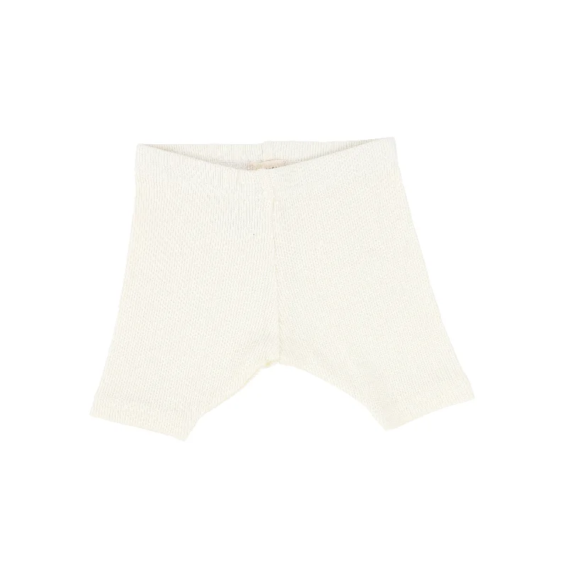 Women's Mesh TightsLil Legs Ribbed Shorts - Ivory