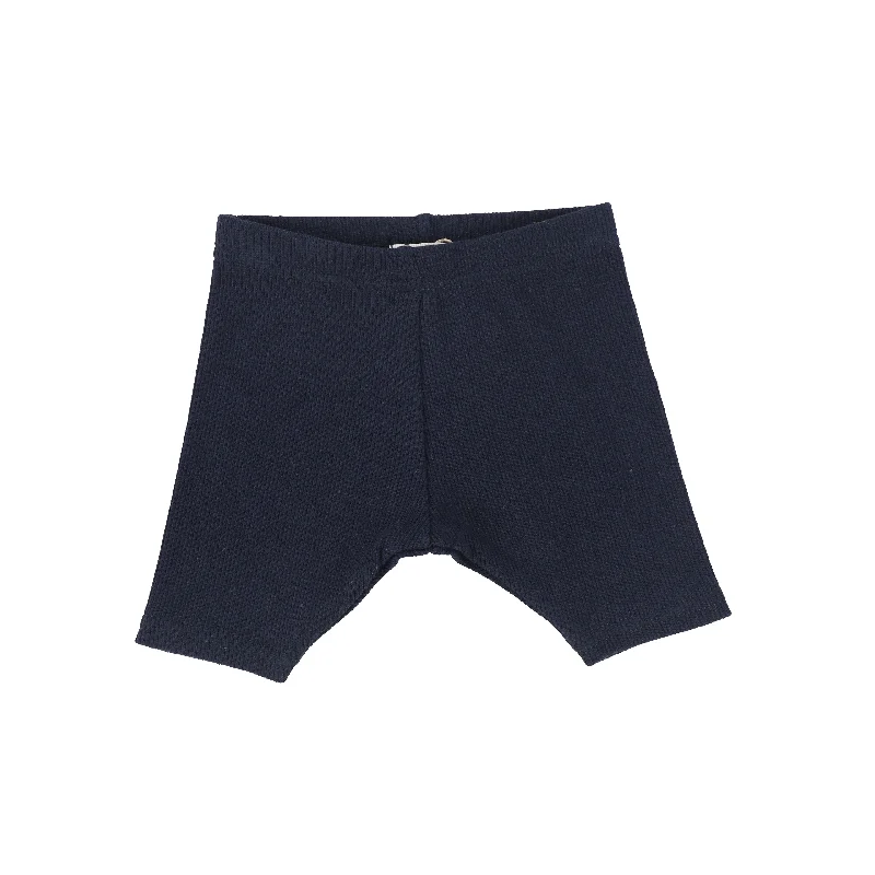 Women's Denim Look TightsLil Legs Ribbed Shorts - Navy