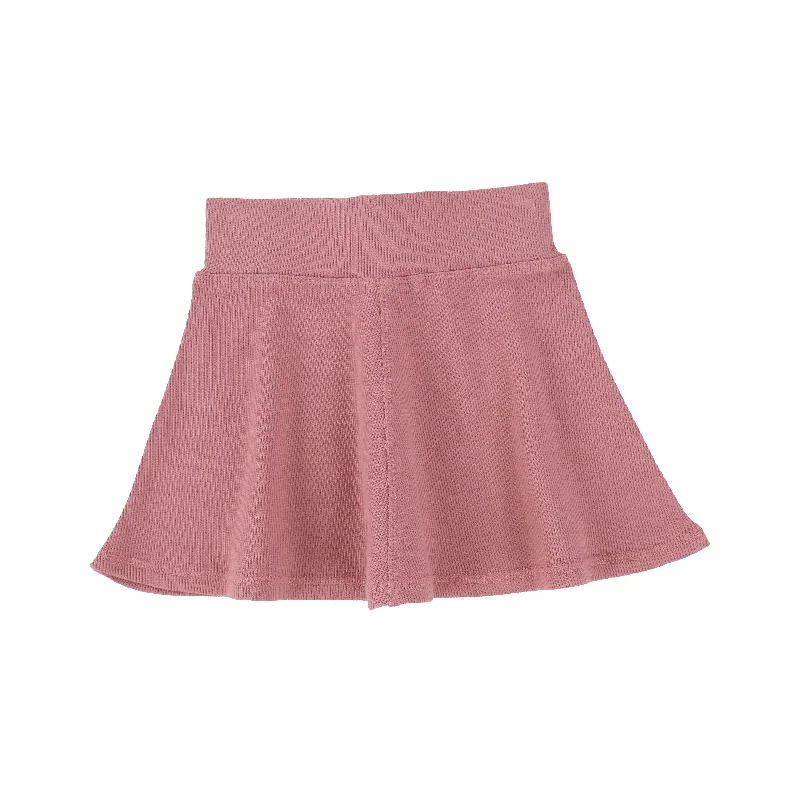 Tights with Back Seam for WomenLil Legs Ribbed Skirt - Blush
