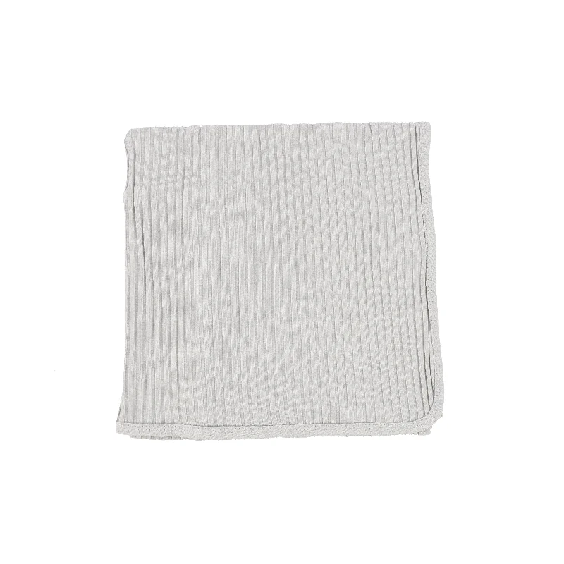 Women's Satin TightsLil Legs Wide Ribbed Blanket - Cloud Grey