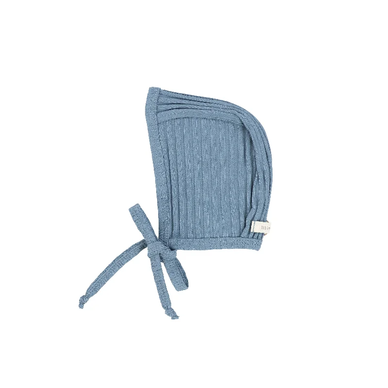 Women's Denim Look TightsLil Legs Wide Ribbed Bonnet - Very Blue