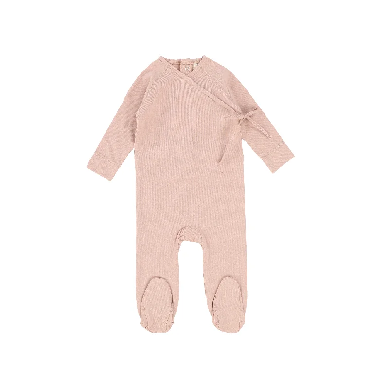 Women's Mesh TightsLillette Brushed Cotton Wrapover Footie - Dusty Pink
