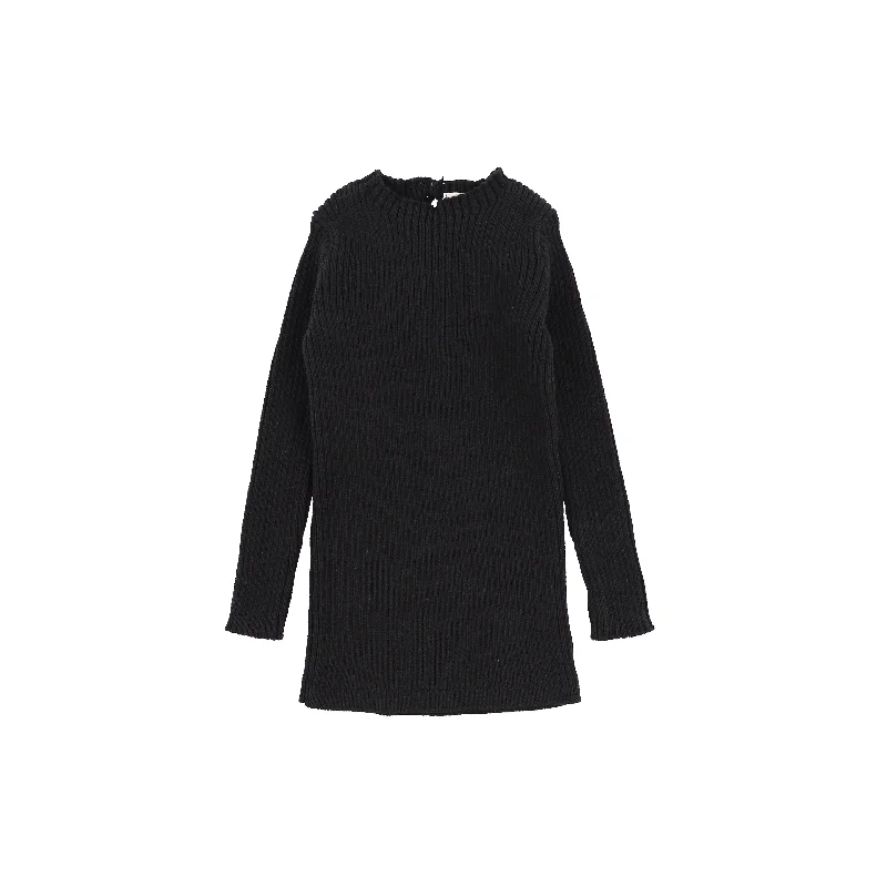 Embellished Tights for WomenAnalogie Long Sleeve Knit Sweater - Black