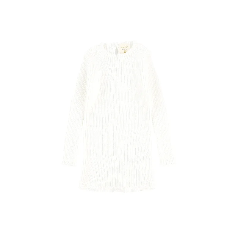Color Block Tights for WomenAnalogie Long Sleeve Knit Sweater - White