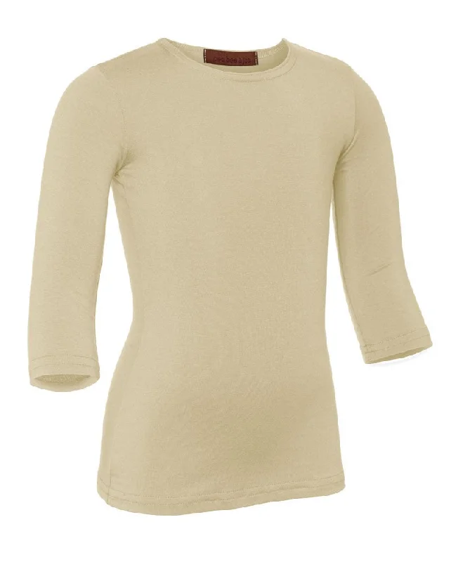 Women's Tights with Heart PrintsPB&J Girls Cotton 3/4 Sleeve Shell - Beige
