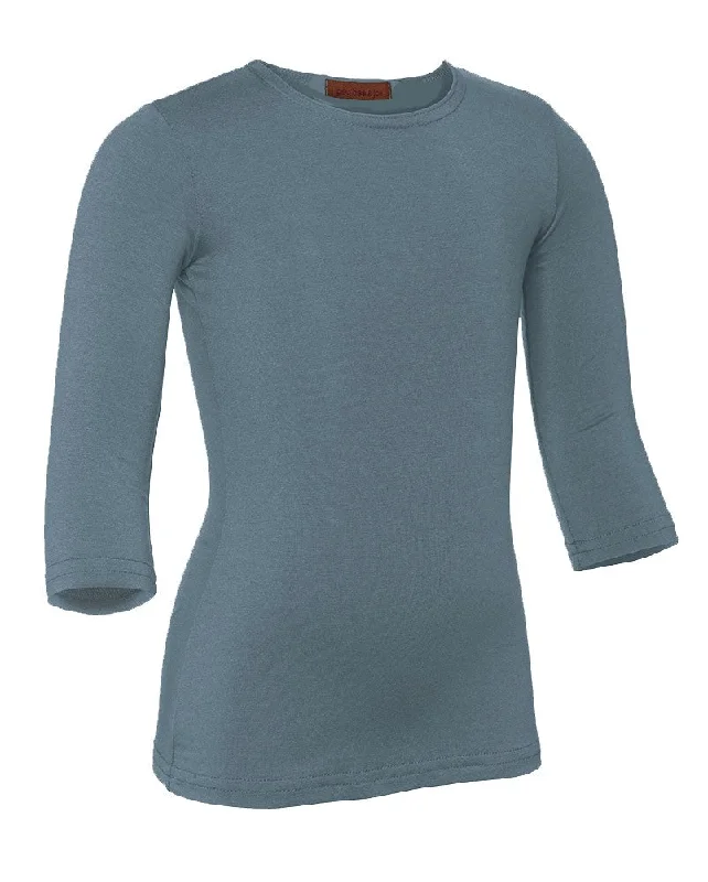 Tights for Professional WearPB&J Girls Cotton 3/4 Sleeve Shell - Chambray