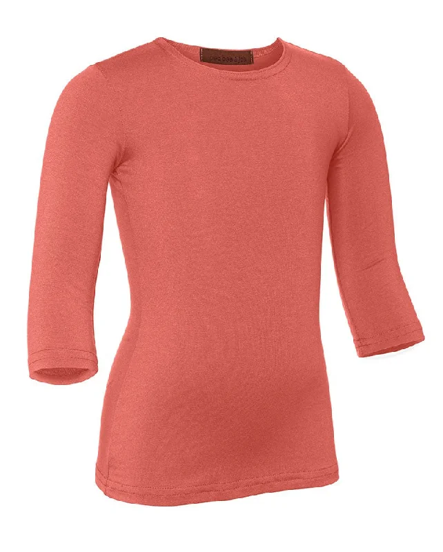 Tights with Geometric PatternsPB&J Girls Cotton 3/4 Sleeve Shell - Coral