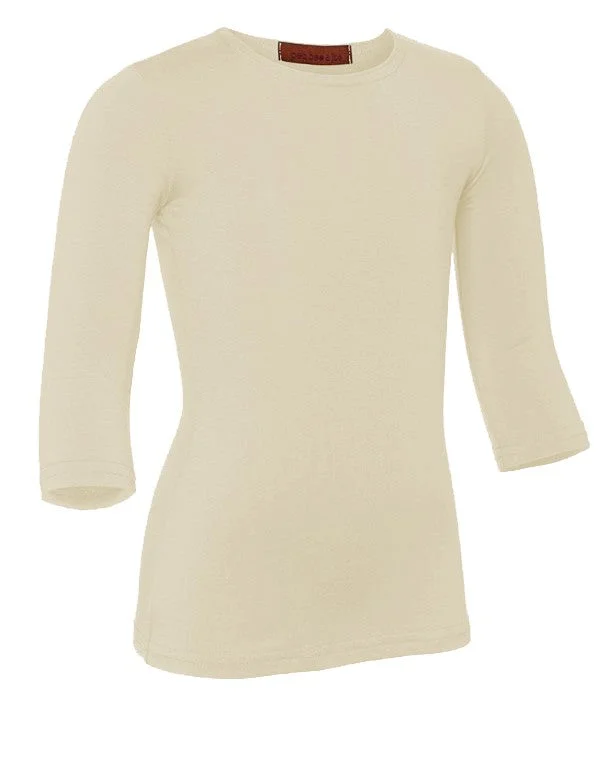 Women's Tights for RunningPB&J Girls Cotton 3/4 Sleeve Shell - Cream