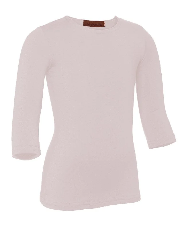 Women's Tights for YogaPB&J Girls Cotton 3/4 Sleeve Shell - Lavender