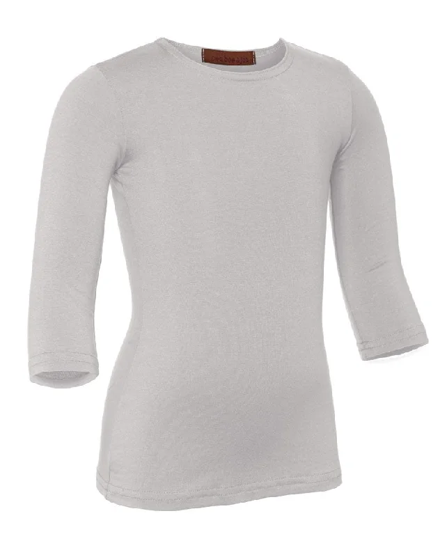 Women's Denim Look TightsPB&J Girls Cotton 3/4 Sleeve Shell - Light Gray