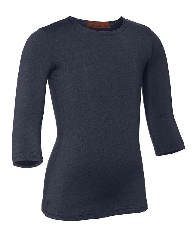 Women's Satin TightsPB&J Girls Cotton 3/4 Sleeve Shell - Navy
