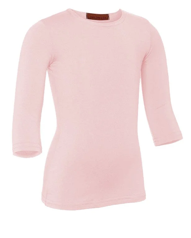 Women's Mesh TightsPB&J Girls Cotton 3/4 Sleeve Shell - Pink