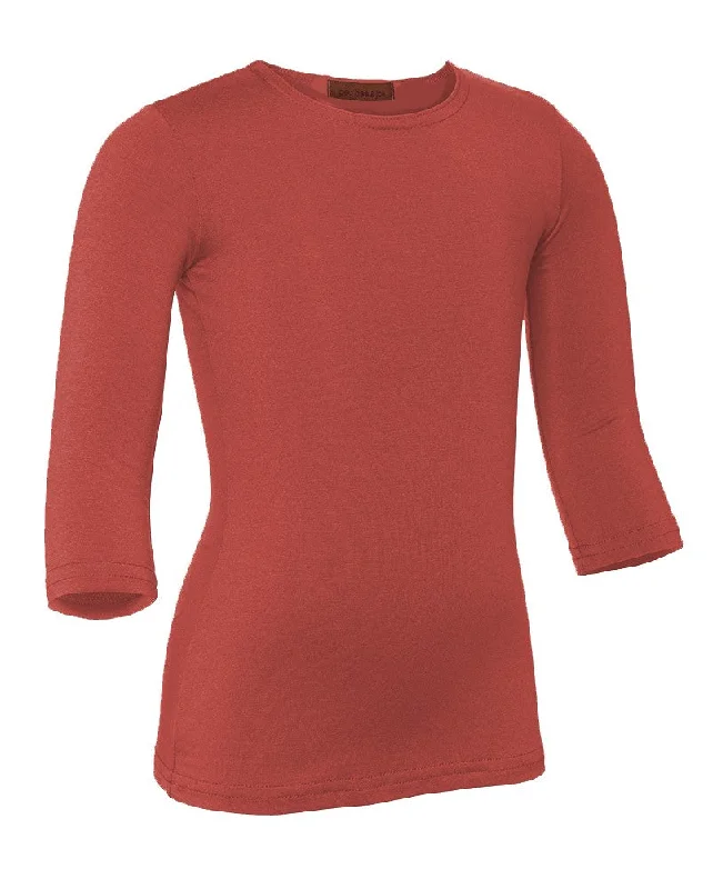 Semi-Opaque Tights for WomenPB&J Girls Cotton 3/4 Sleeve Shell - Tomato