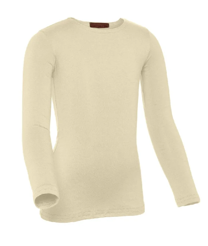 Tights with Back Seam for WomenPB&J Girls Cotton Long Sleeve Shell - Cream