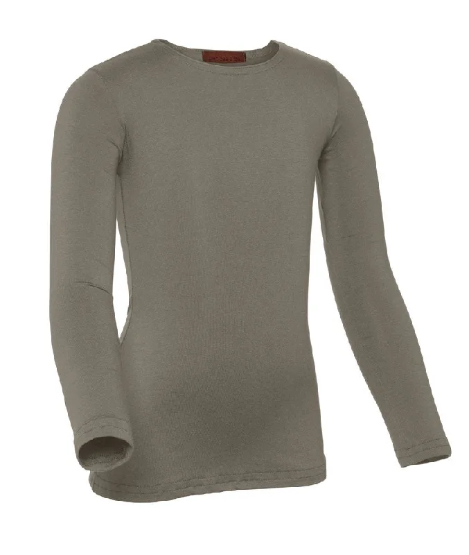 Women's Thermal TightsPB&J Girls Cotton Long Sleeve Shell - Dark Gray