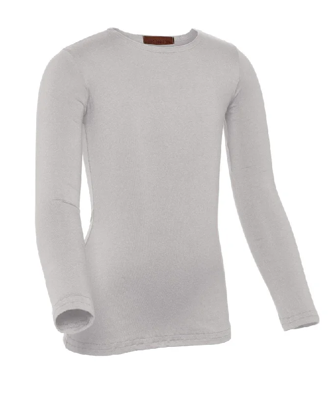 Footless Tights for WomenPB&J Girls Cotton Long Sleeve Shell - Light Gray