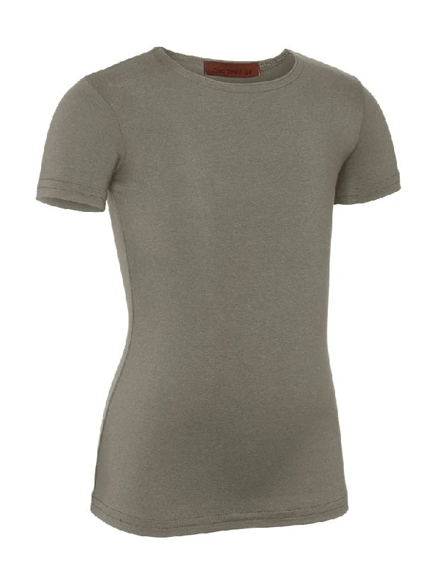 Plus Size Women's TightsPB&J Girls Cotton Short Sleeve Shell - Dark Gray