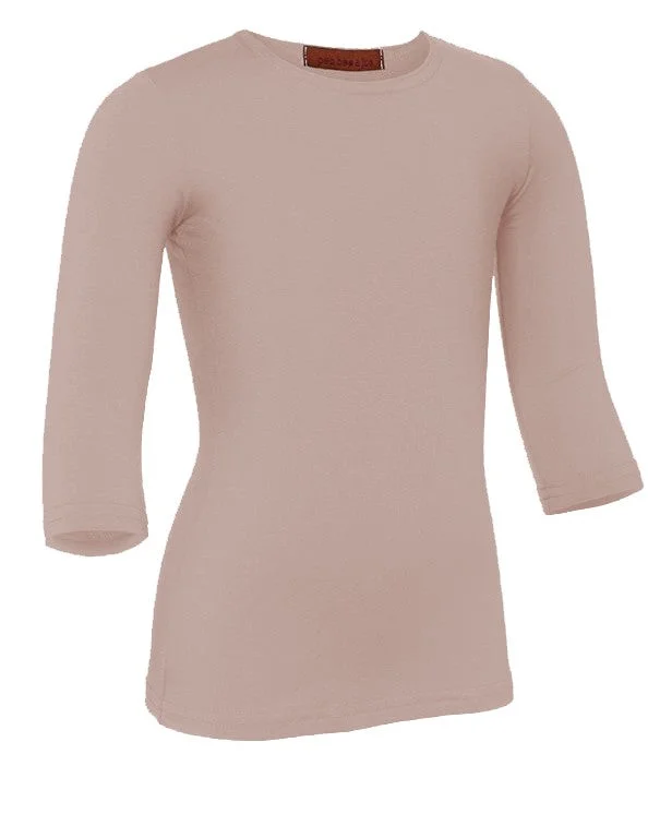 Breathable Tights for WomenPB&J Girls Lycra 3/4 Sleeve Shell - Dark Blush 69