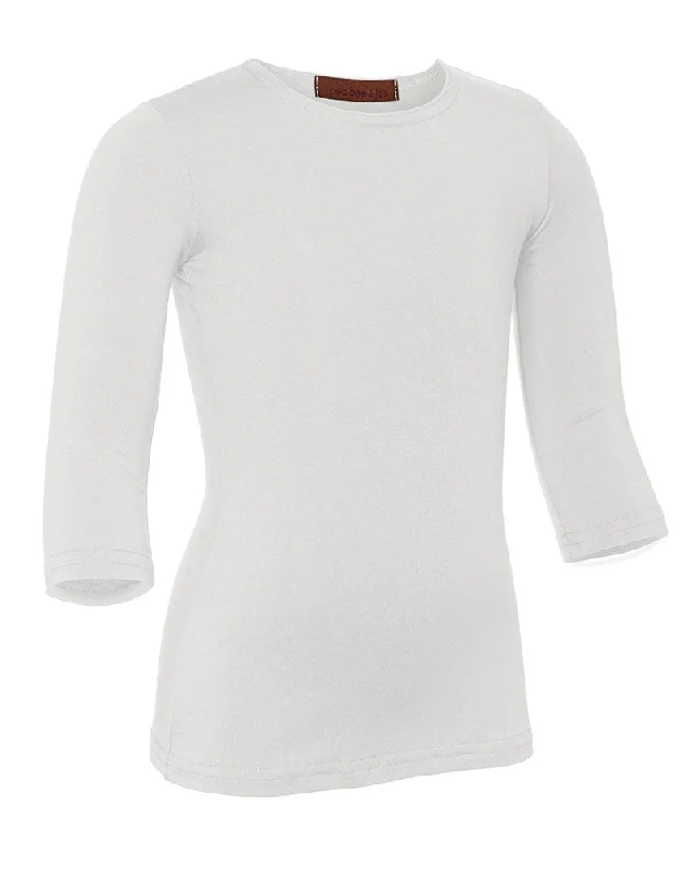 Women's Crocodile Print TightsPB&J Girls Lycra 3/4 Sleeve Shell - White