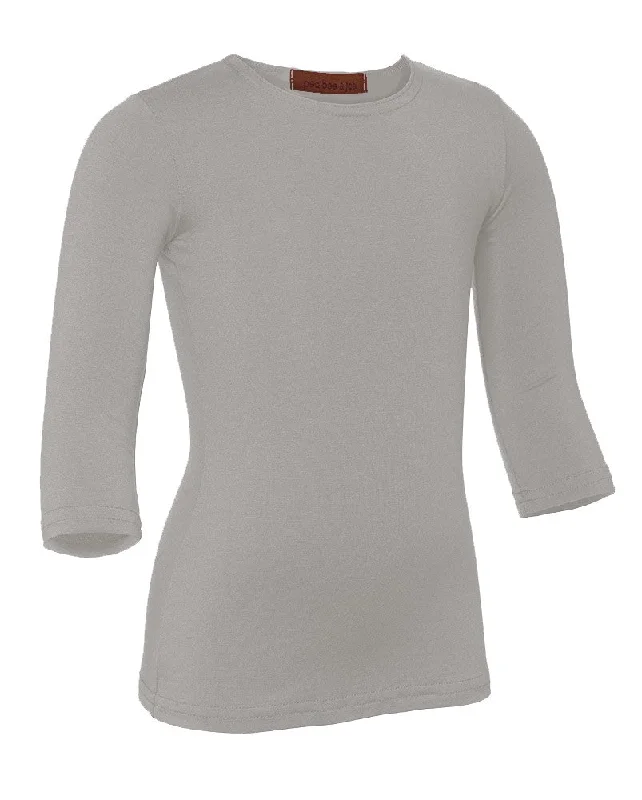 Women's Tights with Lace TrimPB&J Girls Modal 3/4 Sleeve Shell - Light Gray