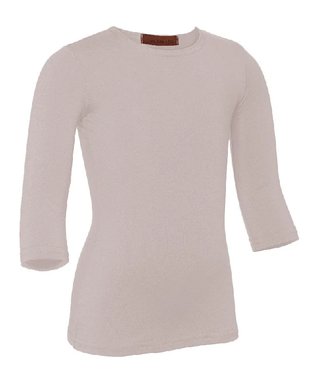 Semi-Opaque Tights for WomenPB&J Girls Modal 3/4 Sleeve Shell - Light Mauve
