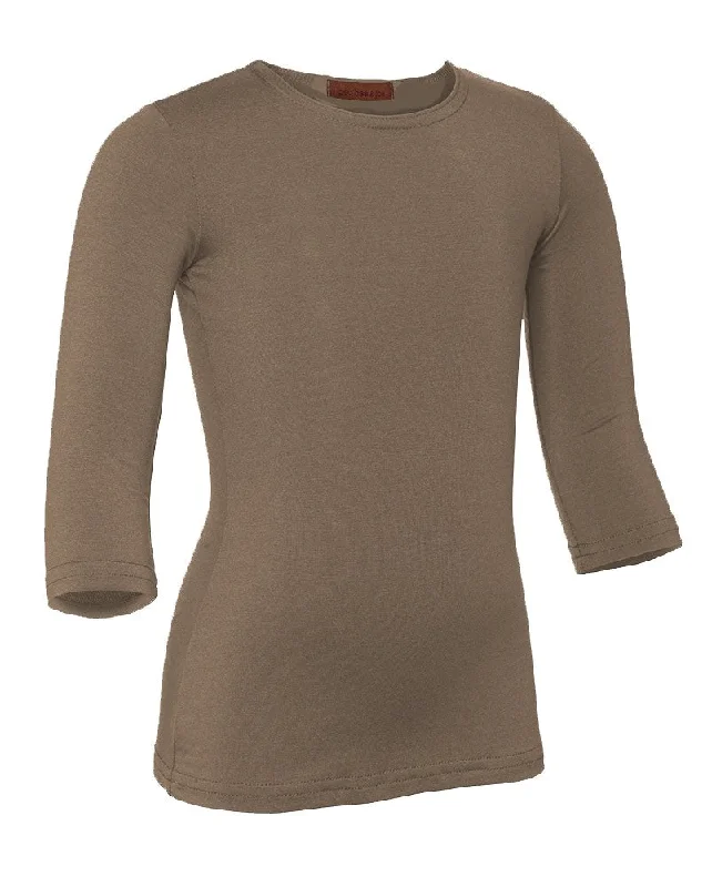 Women's Athletic TightsPB&J Girls Modal 3/4 Sleeve Shell - Taupe