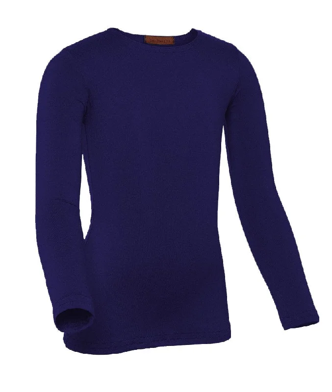 Cotton Tights for ComfortPB&J Girls Modal Long Sleeve Shell - Cobalt