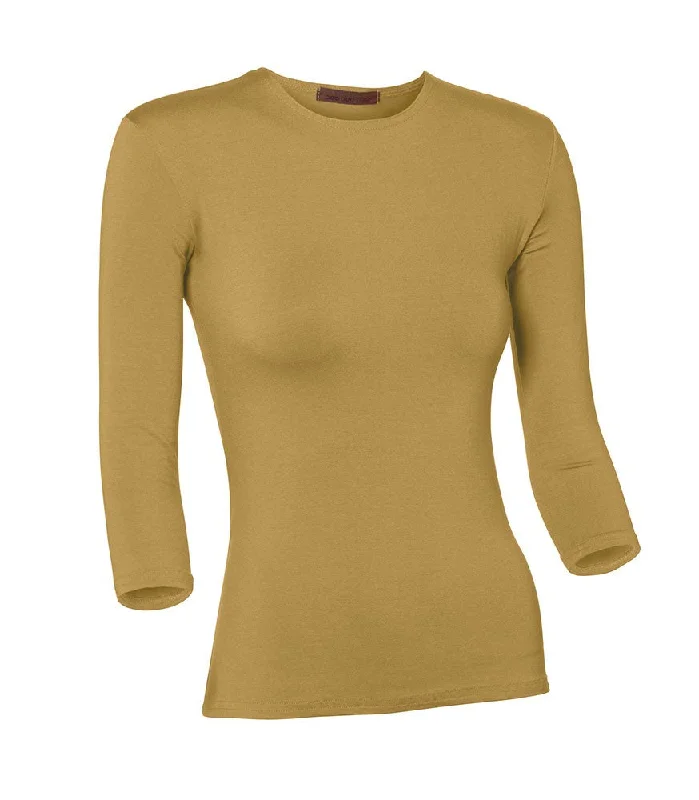 Women's Satin TightsPB&J Ladies Modal 3/4 Sleeve Shell - Mustard