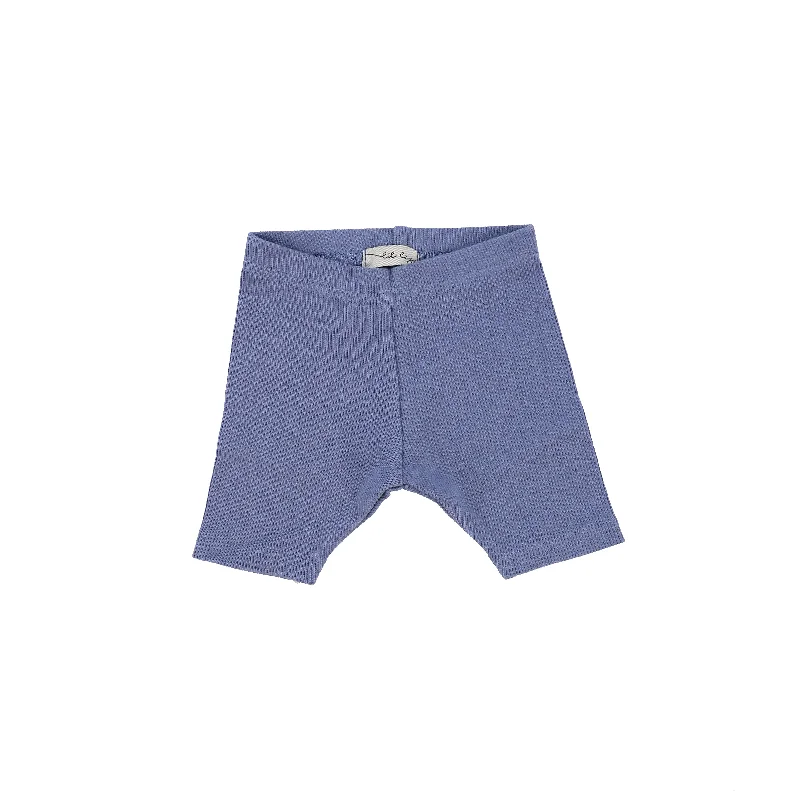 Tights with Bow DetailsLil Legs Ribbed Shorts - Deep Blue