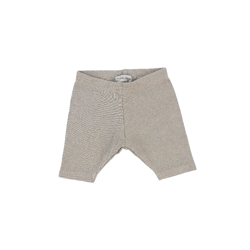 Tights with Back Seam for WomenLil Legs Ribbed Shorts - Taupe