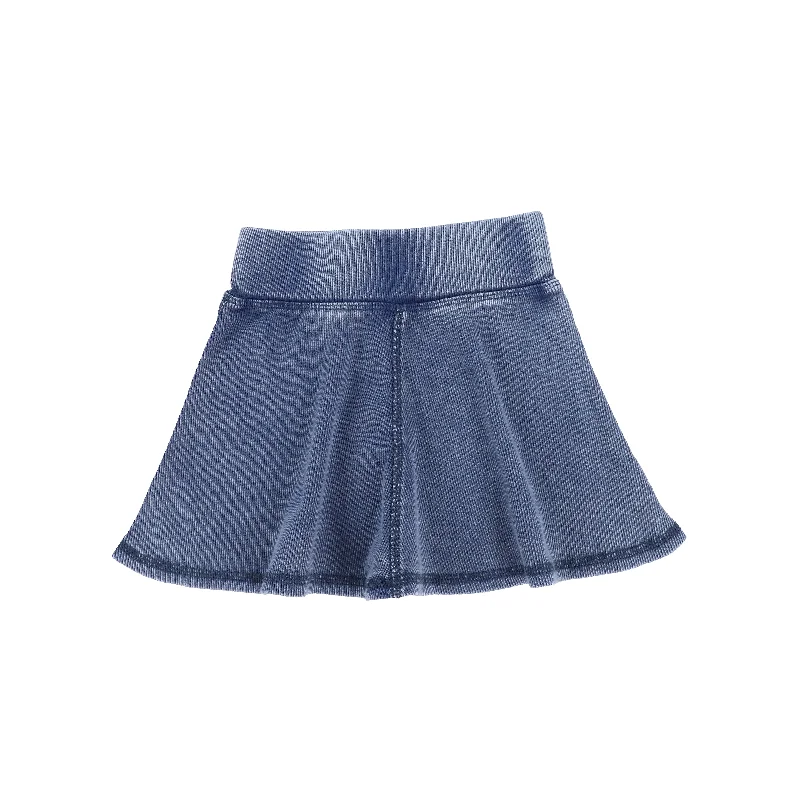 Footless Tights for WomenLil Legs Ribbed Skirt - Blue Wash